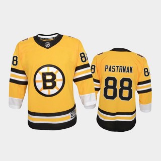 Youth Boston Bruins David Pastrnak #88 Reverse Retro 2020-21 Replica Gold Jersey