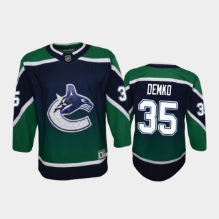 Youth Vancouver Canucks Thatcher Demko #35 Reverse Retro 2020-21 Special Edition Replica Green Jersey