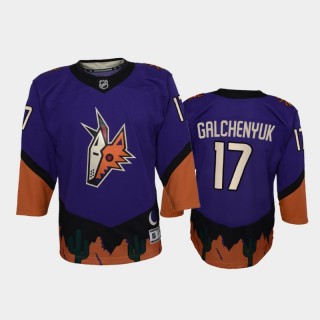 Youth Arizona Coyotes Alex Galchenyuk #17 2021 Reverse Retro Purple Jersey