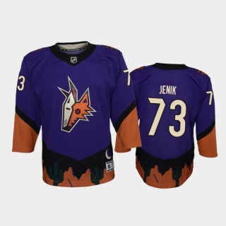 Youth Arizona Coyotes Jan Jenik #73 Reverse Retro 2021 Purple Jersey