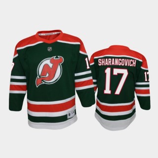 Youth New Jersey Devils Yegor Sharangovich #17 Reverse Retro 2020-21 Special Edition Replica Green Jersey