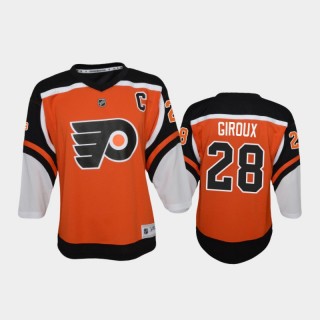 Youth Philadelphia Flyers Claude Giroux #28 Reverse Retro 2020-21 Replica Orange Jersey