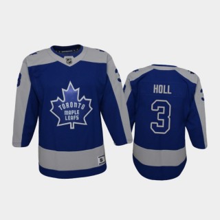 Youth Toronto Maple Leafs Justin Holl #3 Reverse Retro 2020-21 Replica Blue Jersey