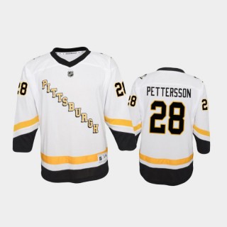 Youth Pittsburgh Penguins Marcus Pettersson #28 Reverse Retro 2020-21 Replica White Jersey