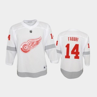 Youth Detroit Red Wings Robby Fabbri #14 Reverse Retro 2020-21 Special Edition Replica White Jersey