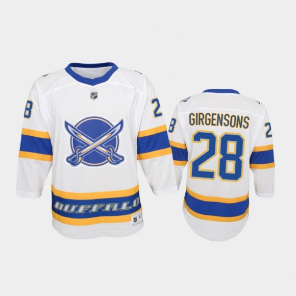 Youth Buffalo Sabres Zemgus Girgensons #28 Reverse Retro 2020-21 Special Edition Replica White Jersey